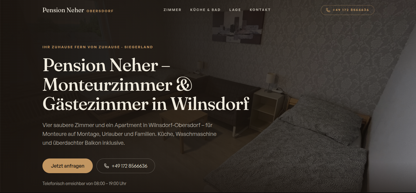 Neue Pension Neher Website